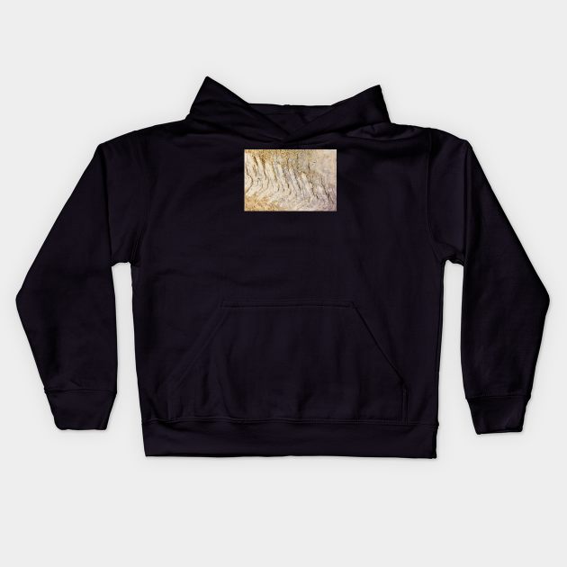 Tire print in the mud Kids Hoodie by textural